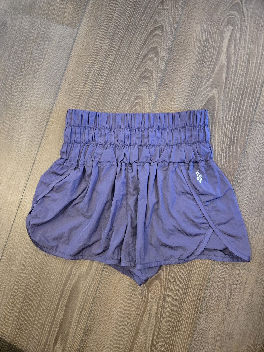 Free People High-Waist Lavender Smocked Shorts